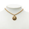 Secondhand Chanel CC Gold Plated Round Pendant Necklace