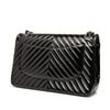 Chanel Jumbo Classic Chevron Patent Double Flap Secondhand