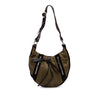 Secondhand Yves Saint Laurent Canvas and Velvet Rive Gauche Pleated Hobo