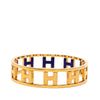 Hermès Gold Plated Enamel Rondo Ash H Bangle Secondhand