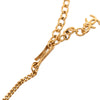 Chanel CC Gold Plated Resin Camellia Round Pendant Necklace Secondhand