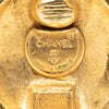 Chanel CC Gold Plated Round Clip On Earrings Secondhand