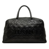 Chanel Large Quilted Caviar and Patent Logo Bowler Bag Secondhand