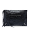 Balenciaga Lambskin Motocross Classic Zip Around Flat Clutch Secondhand