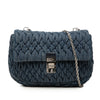 Miu Miu Matelasse Denim Crystal Chain Satchel Secondhand
