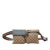 Gucci GG Canvas Web Double Pocket Belt Bag Secondhand