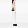 Prada Medium Saffiano Trimmed City Calf Greca Esplanade Crossbody Secondhand