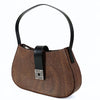 Etro baguette shoulder bag in Paisley canvas and black leather