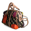 Etro borsa Mini Speedy a tracolla in rafia e pelle multicolore