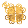 Secondhand Chanel CC Gold Plated Multicolor Gripoix Brooch