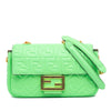 Fendi Zucca Embossed Leather Chain Midi Baguette Secondhand