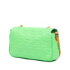 Fendi Zucca Embossed Leather Chain Midi Baguette Secondhand