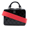 Chanel Small CC Quilted Patent Travel Kit Vanity Case Secondhand