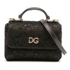 Dolce & Gabbana Silk and Lace Crystal Embellished DG Flap Satchel Secondhand