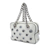 Prada Vitello Daino Grommet Chain Shoulder Bag Secondhand