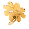 Secondhand Chanel CC Gold Plated Flower Clip On Earrings
