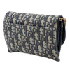 Dior Small Oblique Canvas Saddle Pouch with Chain Secondhand