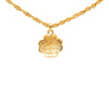 Chanel CC Gold Plated And Resin Clover Pendant Necklace Secondhand
