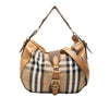 Burberry Medium House Check Canvas Ashwood Hobo Secondhand