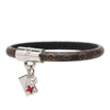 Louis Vuitton Monogram Brass Enamel Strass Love Letter Charm Bracelet Secondhand