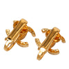 Chanel CC Gold Plated Clip On Earrings Secondhand