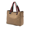 Gucci GG Canvas Web Double Pockets Tote Secondhand