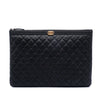 Chanel Large Quilted Caviar Boy O Case Clutch Secondhand