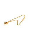 Chanel CC Gold Plated Gripoix Clover Pendant Necklace Secondhand