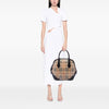 Burberry Medium Haymarket Check Coated Canvas Orchard Bowling Bag Secondhand