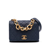 Chanel CC Quilted Lambskin Triple Pearl Chain Flap Secondhand