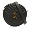 Saint Laurent Grain De Poudre Chevron Round Vinyle Camera Bag Secondhand