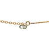 Dior Gold Plated Ribbon CD Logo Pendant Necklace Secondhand