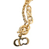 Dior Gold Plated Ribbon CD Logo Pendant Necklace Secondhand