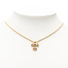 Dior Gold Plated Ribbon CD Logo Pendant Necklace Secondhand