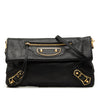 Balenciaga Goatskin Motocross Classic Metallic Edge Envelope Clutch with Strap Secondhand