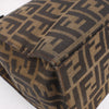FENDI Zucchino Mamma Bucket Canvas & Leather Shoulder Bag in Brown Secondhand