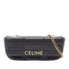 Celine Leather Quilted Monochrome Shoulder Bag Secondhand