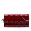 Dior Patent Cannage Lady Dior Wallet On Chain Secondhand