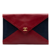 Chanel Large Bicolor Lambskin Envelope Clutch Secondhand