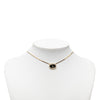 Dior Gold Plated Resin and Strass Logo Pendant Snake Chain Necklace Secondhand
