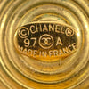 Chanel CC Resin and Gold Plated Clip On Earrings Secondhand