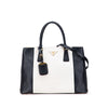 Secondhand Prada Medium Bicolor Saffiano Lux Galleria Double Zip Satchel