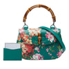 Gucci Medium Calfskin Blooms Bamboo Top Handle Bag Secondhand
