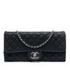 Chanel CC Quilted Iridescent Fabric East West Flap Secondhand