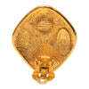 Chanel Quilted Gold Plated Rhombus Clip On Earrings Secondhand
