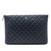 Chanel Large Quilted Lambskin O Case Clutch Secondhand