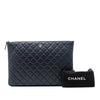 Secondhand Chanel Paris Dubai Large CC Quilted Lambskin O Case Clutch