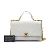 Chanel Medium Stitched Caviar Chic Affinity Top Handle Bag Secondhand