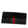 Gucci Canvas and Leather Web Continental Wallet Secondhand