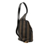 Fendi Pequin Coated Canvas Sling Bag Secondhand